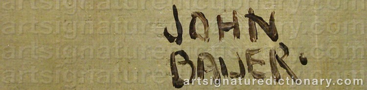 Signature by John BAUER