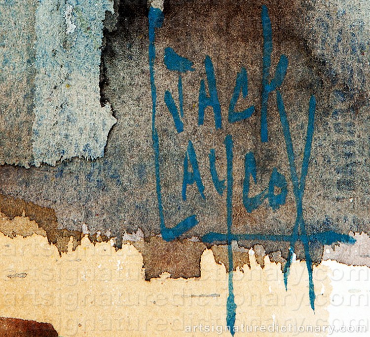 Authentic signature by Jack LAYCOX on Painting/Watercolour artwork