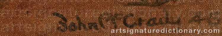 Authentic signature by John MCCRADY on  artwork