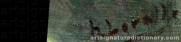 Authentic signature by Henri LEROLLE on artwork
