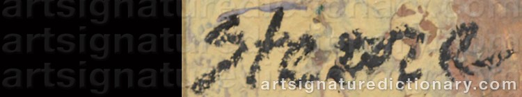 Authentic signature by Maurice STERNE on  artwork