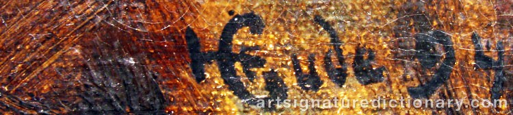 Forged signature of Hans Fredrik GUDE