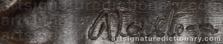 Authentic signature by Charles VALTON on Sculpture artwork
