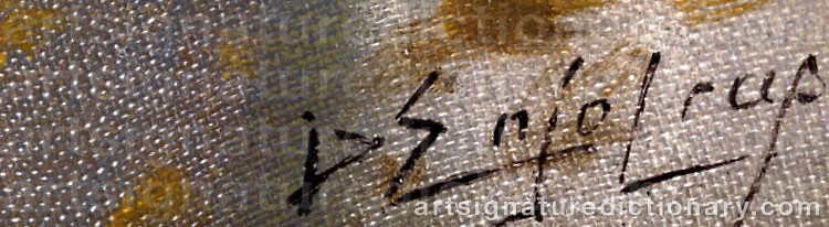 Authentic signature by Delphin ENJOLRAS on  artwork