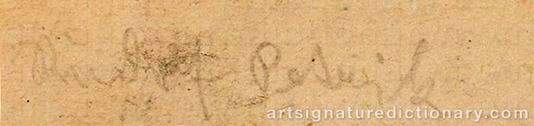 Authentic signature by Rudolf PETRIK on Painting/Watercolour artwork