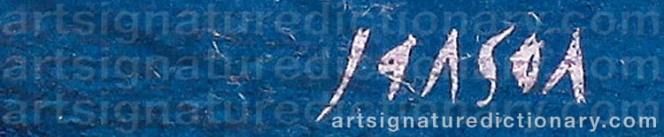 Authentic signature by Marc JANSON on artwork