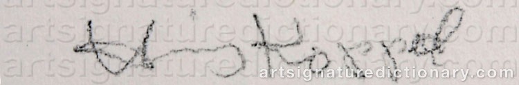 Authentic signature by Henning KOPPEL on  artwork