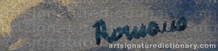 Authentic signature by Daniela ROMANO on  artwork