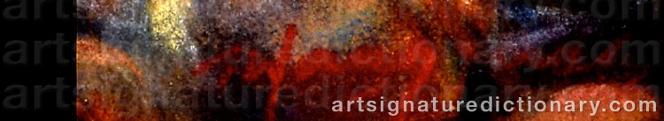 Authentic signature by Tryggve WAAGENÄS on  artwork