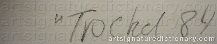 Authentic signature by Rosemarie TROCKEL on  artwork