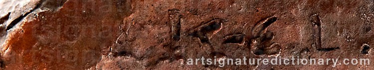 Authentic signature by Knut-Erik LINDBERG on  artwork