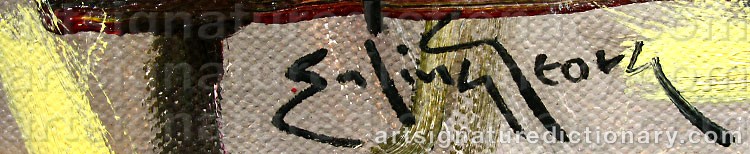 Authentic signature by Erling GEORG on  artwork