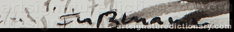 Authentic signature by Klaus FUSSMANN on artwork