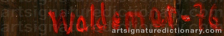 Authentic signature by Åke Waldemar LARSSON on artwork