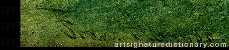 Authentic signature by Franz ALT on  artwork