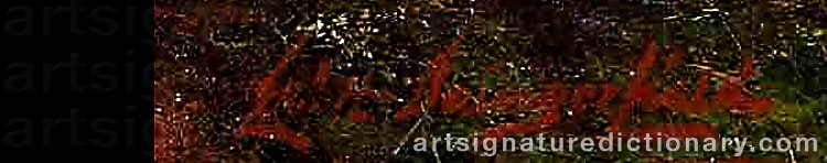 Authentic signature by Elliott DAINGERFIELD on Painting/Watercolour artwork