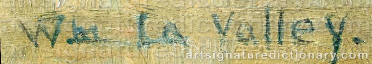 Authentic signature by William LAVALLEY on  artwork