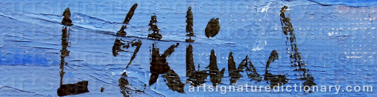 Authentic signature by Lars EKLIND on  artwork
