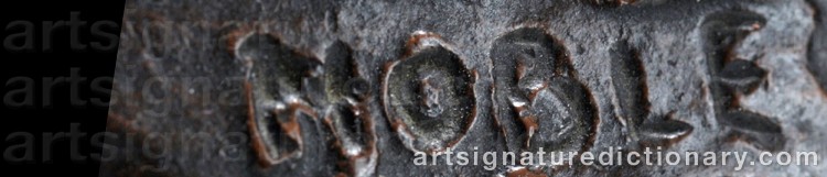 Authentic signature by William Clark NOBLE on Sculpture artwork