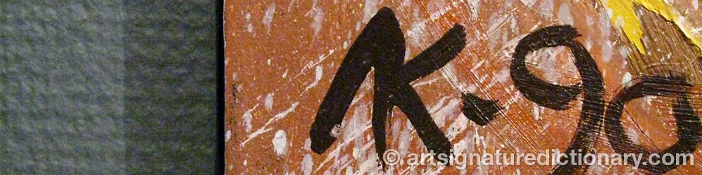 Authentic signature by Lev Yevgenievich KROPIVNITSKY on artwork