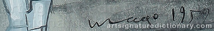 Authentic signature by Max ‘Mago’ GOLDSTEIN on artwork