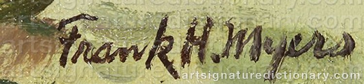 Authentic signature by Frank MEYERS on Painting/Watercolour artwork