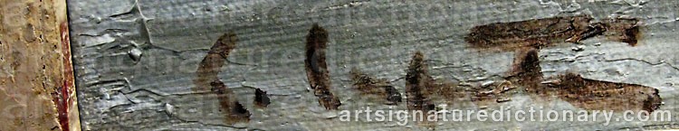 Authentic signature by Georges LAPORTE on  artwork