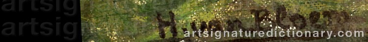 Authentic signature by Hendrik Van BLOEM on  artwork
