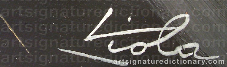 Authentic signature by Manuel VIOLA on artwork