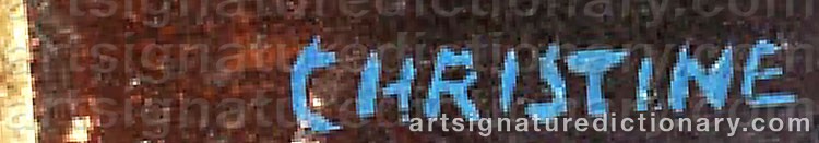 Authentic signature by Christine BOUMEESTER on artwork