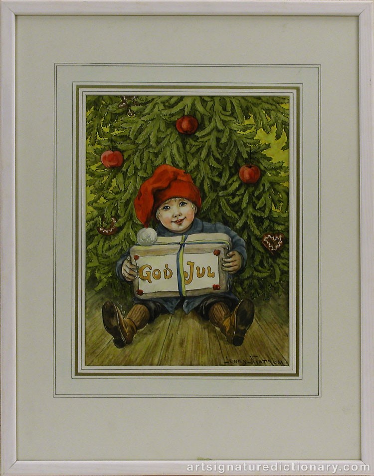 Close-up details showing Jenny NYSTRÖM signature forgery characteristics