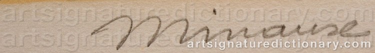 Authentic signature by André MINAUX on  artwork