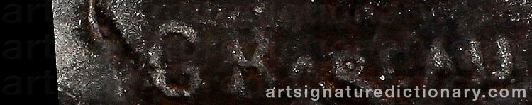 Authentic signature by Georges Marie Valentin BAREAU on artwork