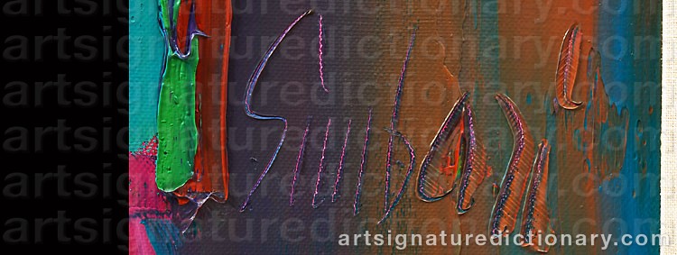Authentic signature by Nicola SIMBARI on Painting/Watercolour artwork