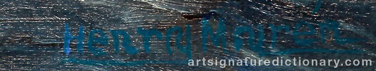 Authentic signature by Henry MYREN on  artwork