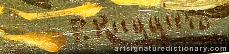 Authentic signature by Pasquale RUGGIERO on Painting/Watercolour artwork