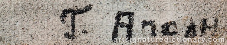 Authentic signature by Grigor APOJAN on  artwork