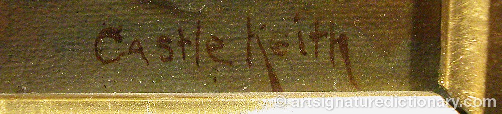 Authentic signature by Castle KEITH on  artwork
