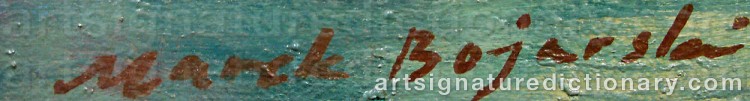 Authentic signature by Marek BOJARSKI on  artwork
