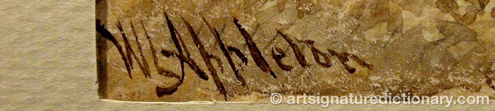 Authentic signature by Wl APPLETON on  artwork