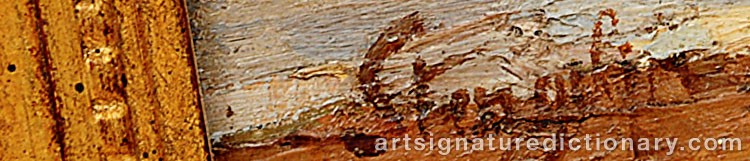 Authentic signature by Alphonse STENGELIN on  artwork