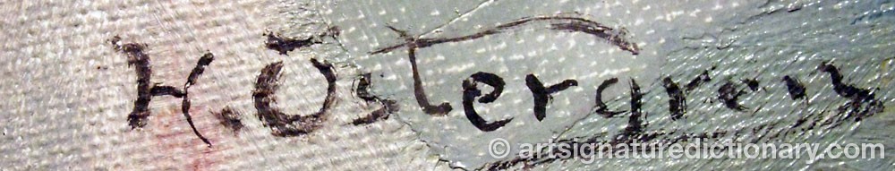 Authentic signature by Harald ÖSTERGREN on  artwork