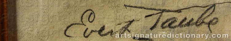 Signature by Evert TAUBE