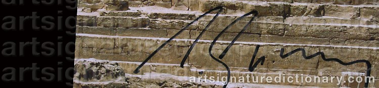 Authentic signature by Andreas GURSKY on  artwork