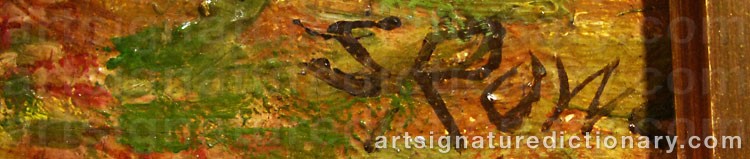 Authentic signature by Sidney Grant ROWE on  artwork