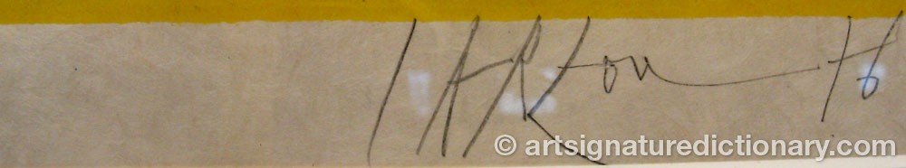 Authentic signature by Jean CARZOU on artwork