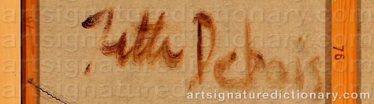 Authentic signature by Jette DEBOIS on  artwork