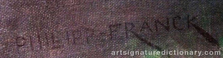 Authentic signature by Philipp FRANCK on Painting/Watercolour artwork