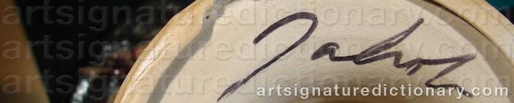 Authentic signature by Jakob DANHARD on  artwork