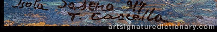 Authentic signature by Tommaso CASCELLA on artwork